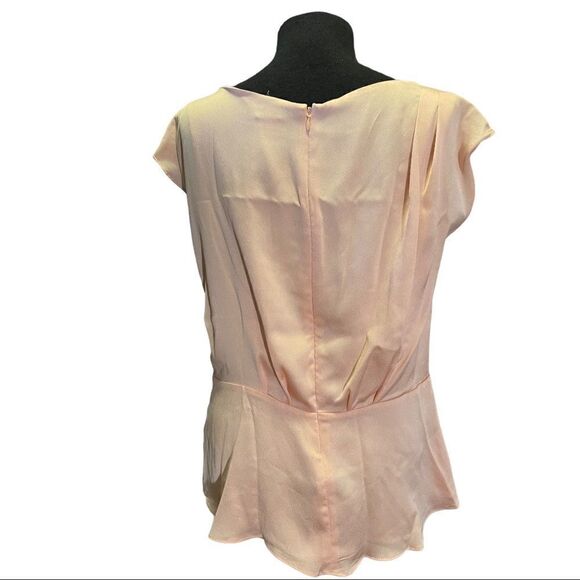 NWT Vince Camuto Women's Extend Shoulder Cinced Waist Blouse, Apricot Cream, S - Picture 2 of 7